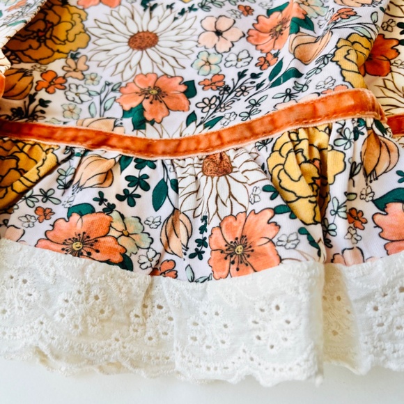 Matilda Wildflowers Fall Florals Dress with Jane Lace Trim NEW NWT Made by Molly - Picture 9 of 11